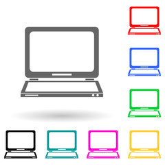 a laptop multi color style icon. Simple glyph, flat vector of electro icons for ui and ux, website or mobile application