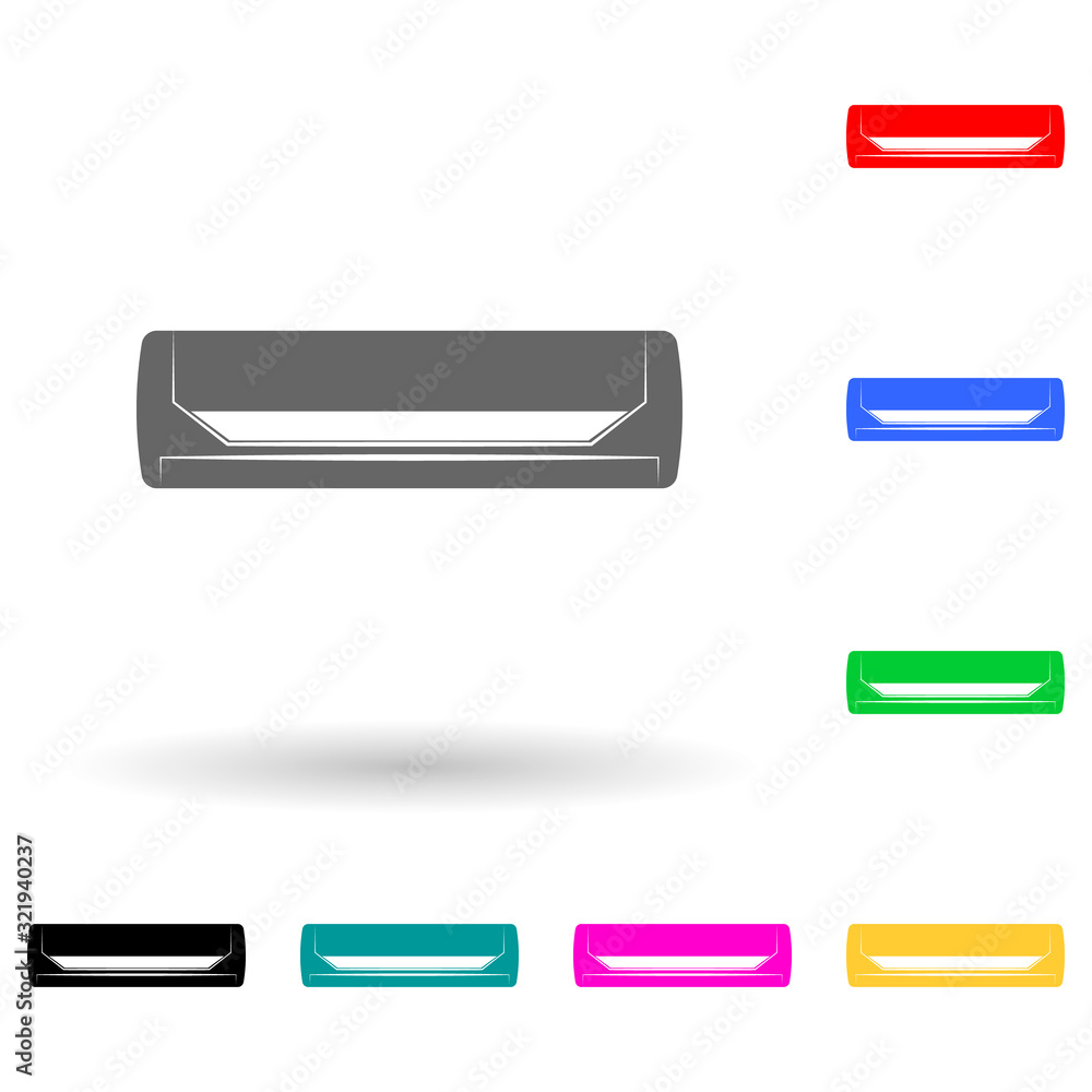 Poster split air conditioning multi color style icon. simple glyph, flat vector of electro icons for ui and