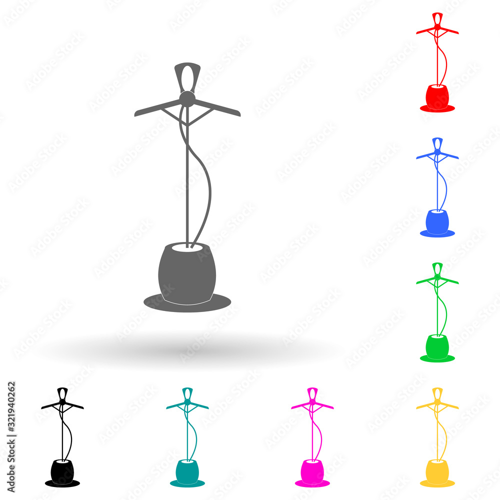Poster electric steamer multi color style icon. simple glyph, flat vector of electro icons for ui and ux, w