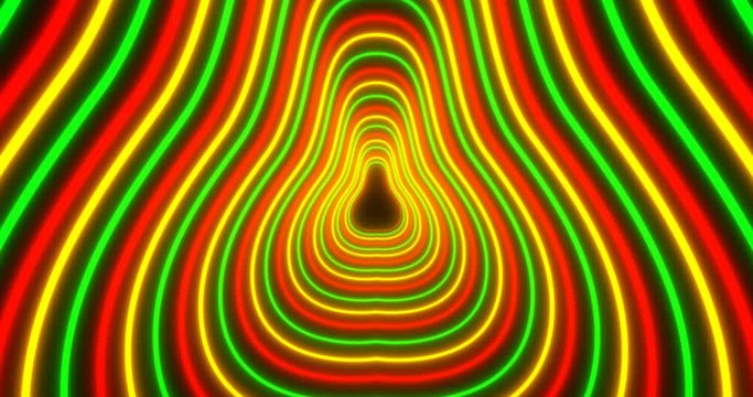 VJ loop sci-fi futuristic tunnel in pear form
