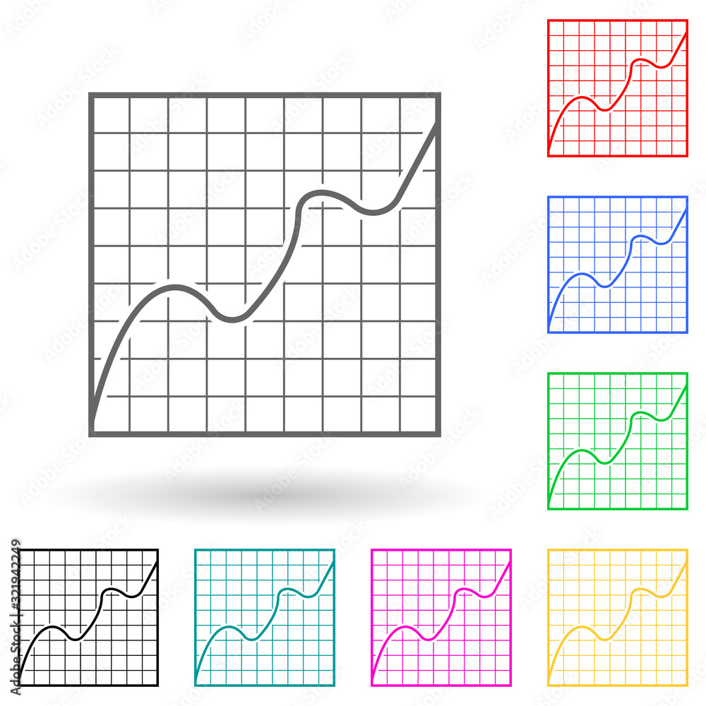 Poster diagram multi color style icon. simple glyph, flat vector of finance icons for ui and ux, website or