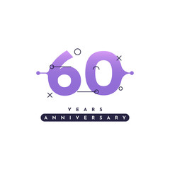 60 Years Anniversary Celebration Template Design