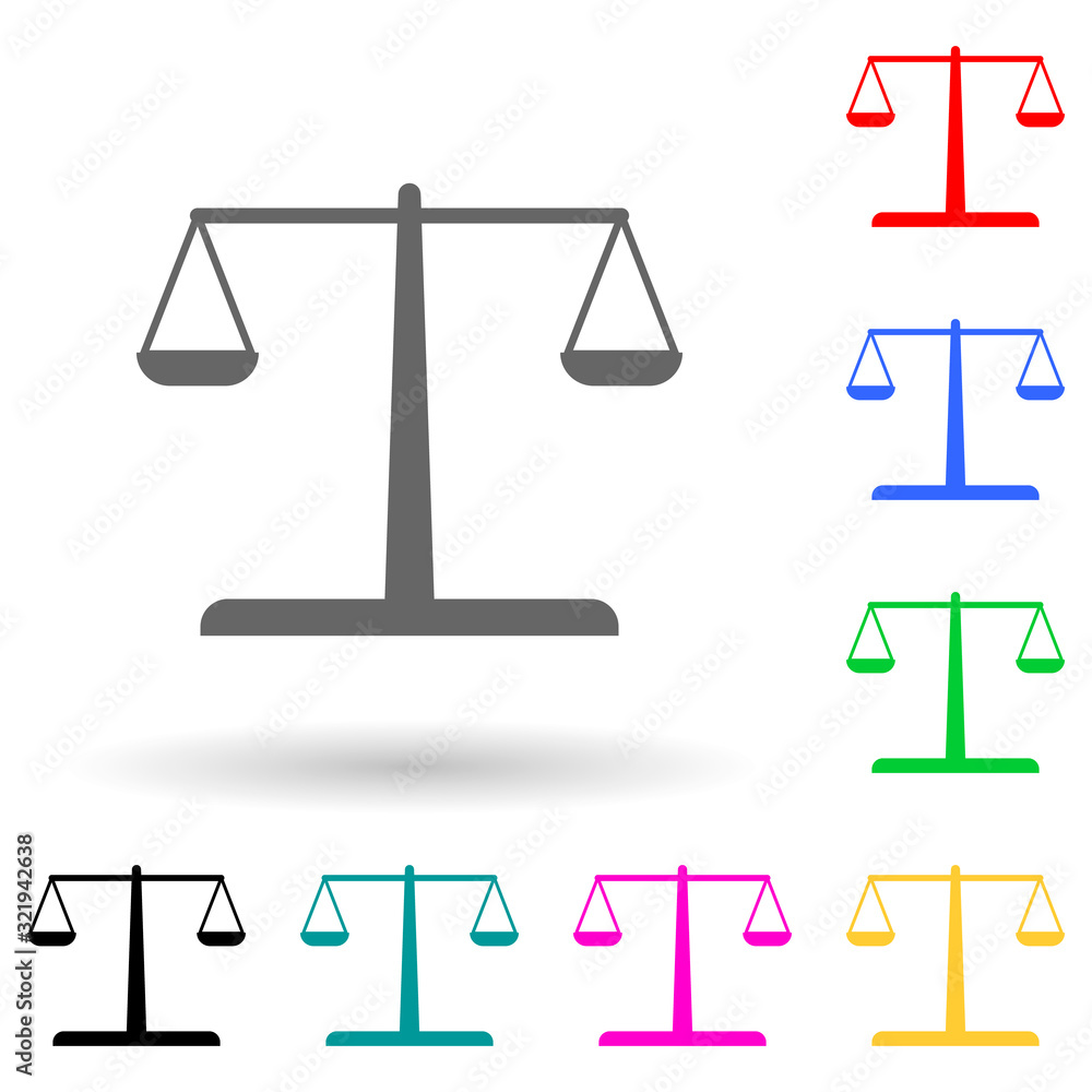 Aufkleber libra multi color style icon. simple glyph, flat vector of finance icons for ui and ux, website or m