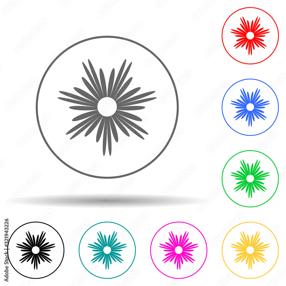 Poster flower multi color style icon. simple glyph, flat vector of flower icons for ui and ux, website or m