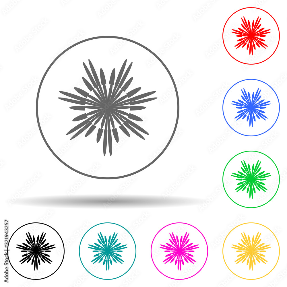 Poster flower multi color style icon. simple glyph, flat vector of flower icons for ui and ux, website or m