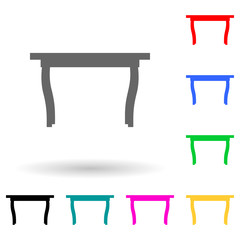 table multi color style icon. Simple glyph, flat vector of furniture icons for ui and ux, website or mobile application