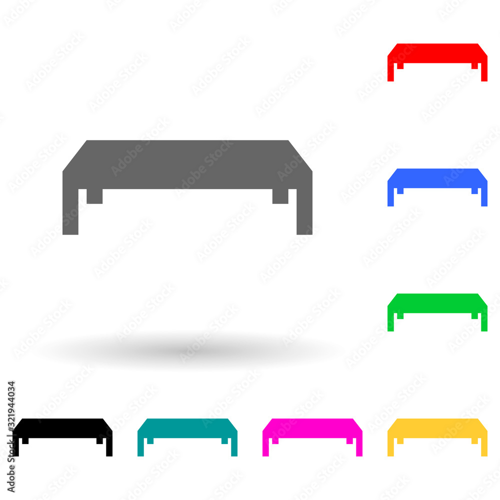 Aufkleber coffee table multi color style icon. simple glyph, flat vector of furniture icons for ui and ux, web