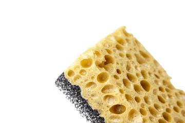 Household dishwashing sponge from reticulated foam isolated