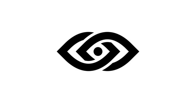 Abstract eye logo design. Vision icon vector sign.