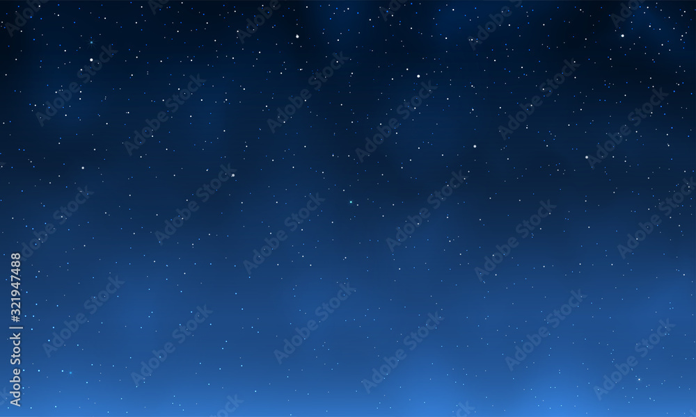 Wall mural galaxy with star. night blue sky wiht cloud abstract background.