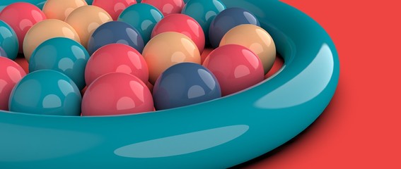 Diseño de esferas  aros brillantes con iluminación. Render 3d de ilustración geométrica. Fondo tridimensional.