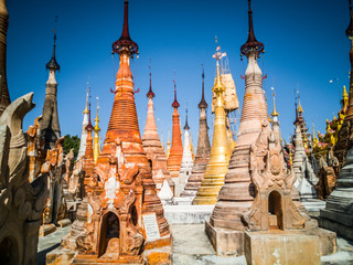 Shwe Inn Dein Pagoda, lake Ile, Myanmar