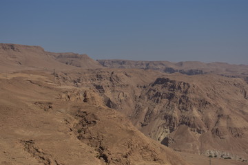 Fototapeta na wymiar Landscape in Masada National park mountains in Israel