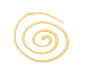 Tasty sauce on white background