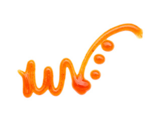 Tasty sauce on white background