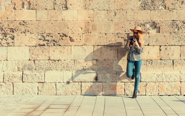 Woman sightseeing in Palma de Mallorca