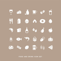 FOOD AND DRINK ICON SET