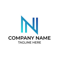 Modern and simple logo design for letter N