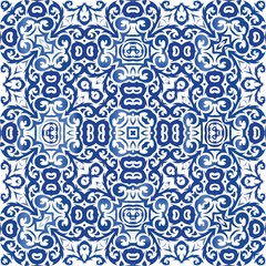 Portuguese ornamental azulejo ceramic.