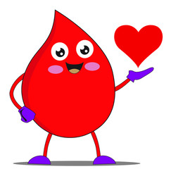  Vector images, hematite cartoon characters, on a white background