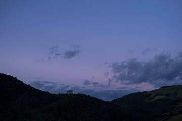 sunset in mountains