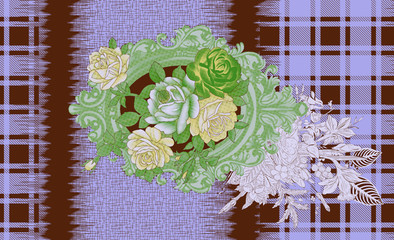 bouquet of flowers in a vase on white background