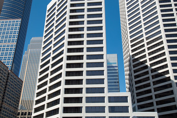 Obraz premium White buildings downtown Minneapolis