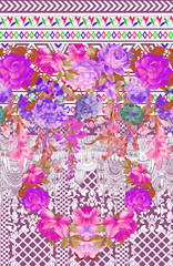 abstract floral background with flowers