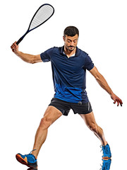 squash player man isolated white background