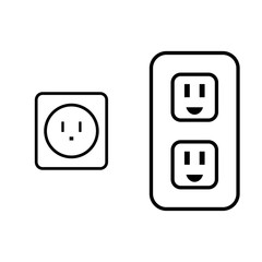 electric socket icon design vector logo templateEPS 10
