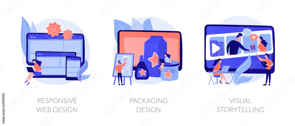 Canvas Prints cross platform development, brand development, content marketing icons set. responsive web design, p