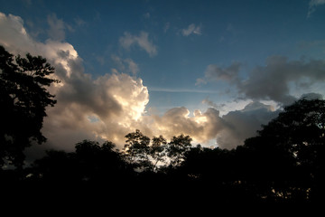dramatic sky with clouds