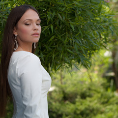 Portrait of beautiful young girl.