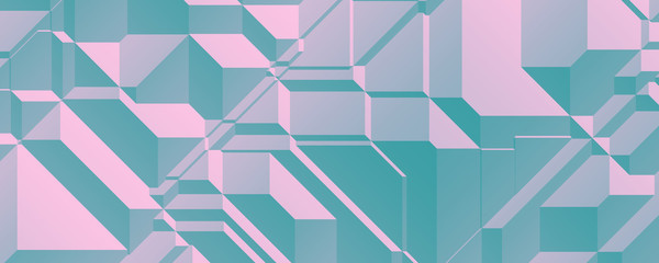 vintage turquoise pink geometric background