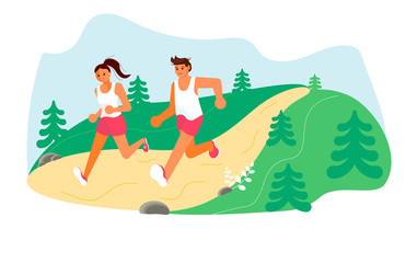 Obraz na płótnie Canvas Summer outdoor activity jogging