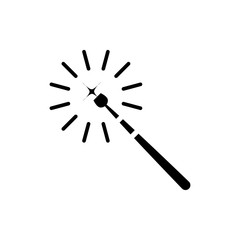 magician stick wizard icon design vector logo template EPS 10