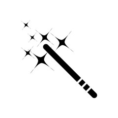 magician stick wizard icon design vector logo template EPS 10
