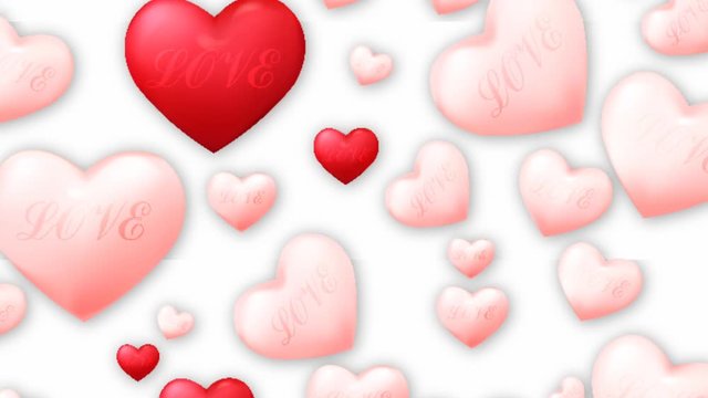 Vdo vector Valentine and Hearts Background Floating with Happy Valentines Day Greetings. Vector Illustration.
