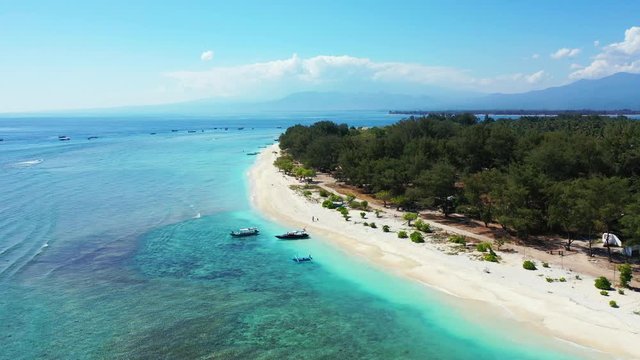 The beautiful turquoise waters and lush greenery of the exotic island of Jamacia 