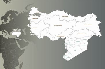 middle east countries map. world map of arab country. 