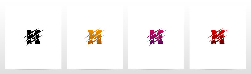  Claw Marks On Letter Logo Design M