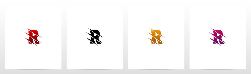  Claw Marks On Letter Logo Design R