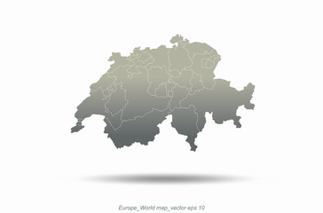 Obraz premium europe map. europe countries map. graphic vector of eu map.. 