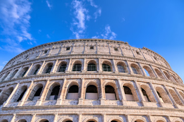 Fototapeta premium The Roman Colosseum in located in Rome, Italy.