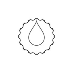 OIL Drop with Bottle cap logo design vector