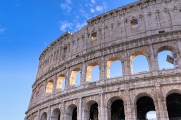 Fototapeta premium The Roman Colosseum in located in Rome, Italy.