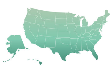 Fototapeta premium united states of america map, usa map, us. graphic vector of america map.