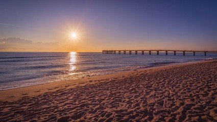 beach sea sunrise sunset ocean water sand sky landscape coast cloud waves summer florida miami nature coast dusk cloud horizon beautiful pacific orange © Alberto GV PHOTOGRAP