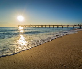 beach sea sunrise sunset ocean water sand sky landscape coast cloud waves summer florida miami nature coast dusk cloud horizon beautiful pacific © Alberto GV PHOTOGRAP