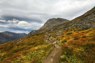Beautiful mountains landscape during autumn